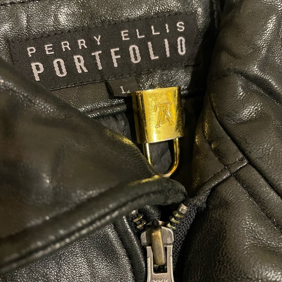 Vintage Perry Ellis Super Soft Leather Jacket - Picture 7 of 8